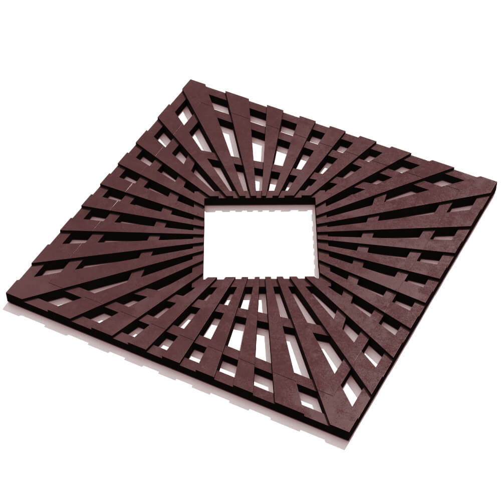 Приствольная решетка для дерева ZKING ATMOSPHERE 1.2х1.2м Коричневая в Воскресенске фото