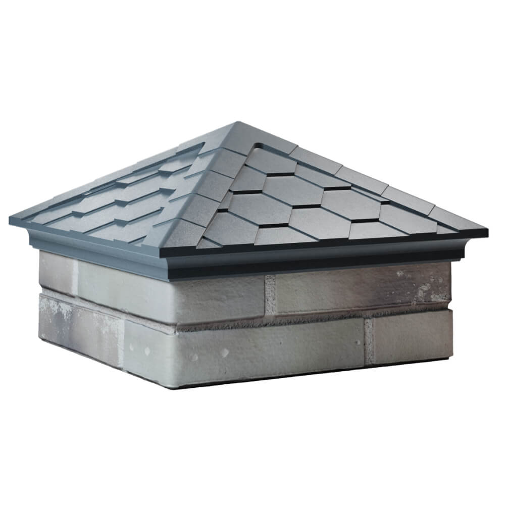 Колпак Zking Эверест Серый на столб 1.5х1.5 кирпича (390х390мм) в Воскресенске фото