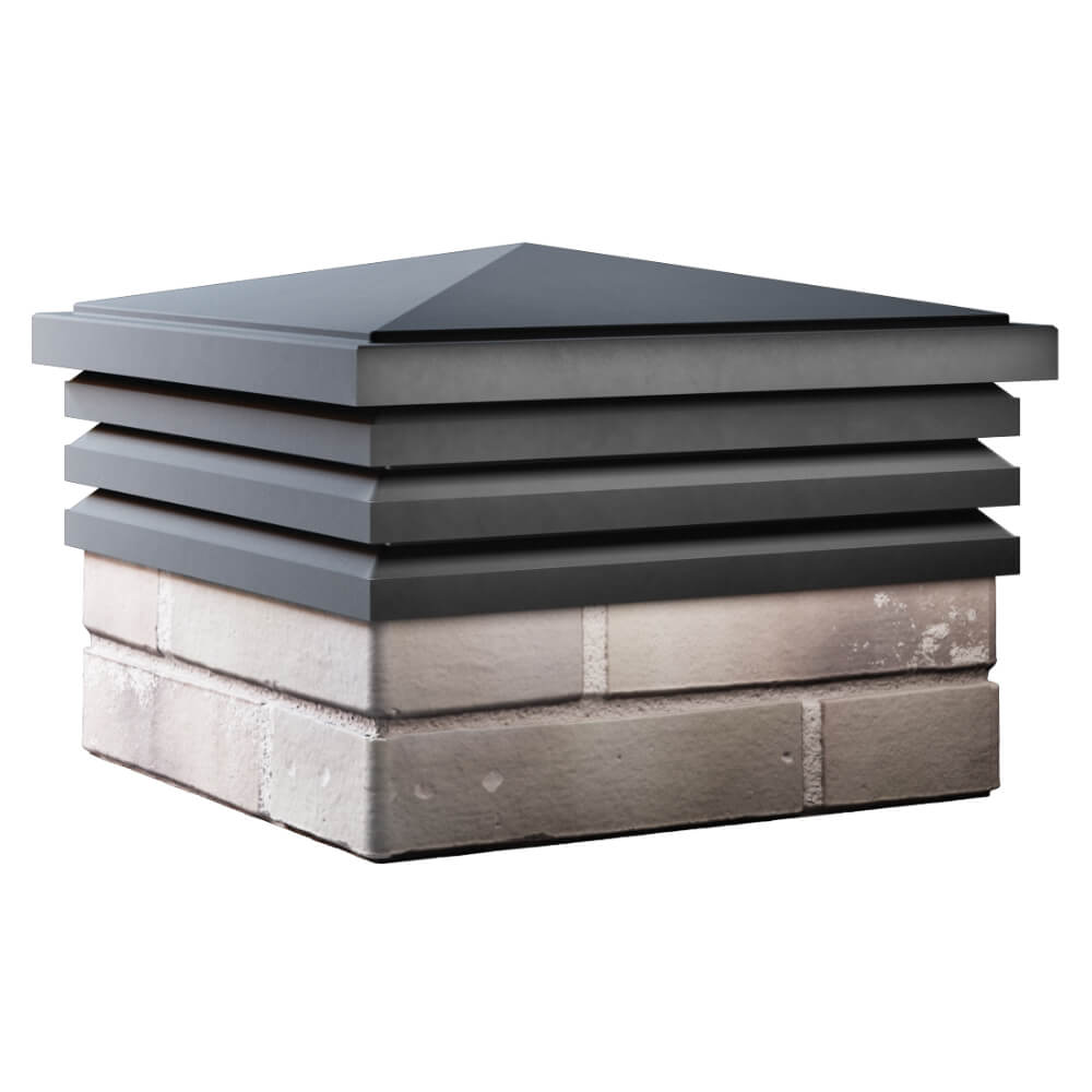 Колпак Zking Бона ХайТек Серый на столб 1.5х1.5 кирпича (385х385мм) в Воскресенске фото