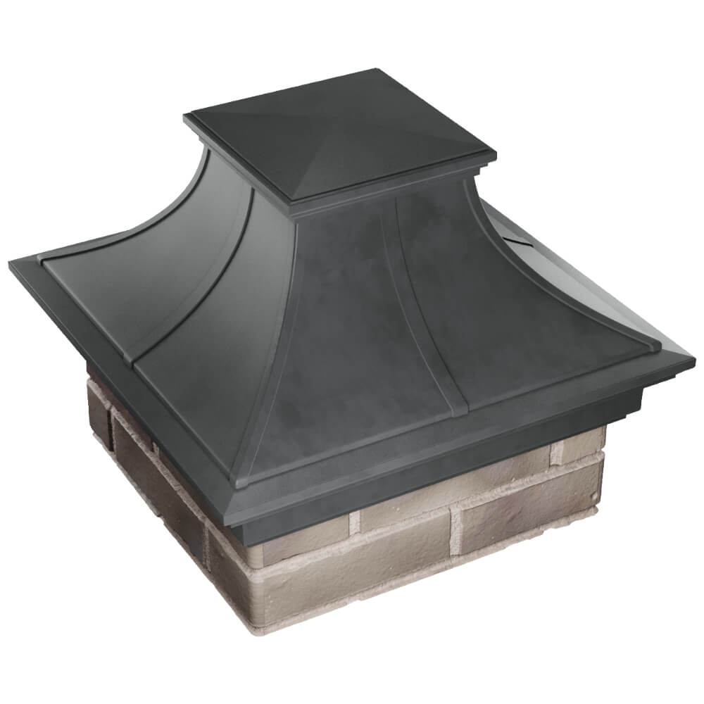 Колпак Zking Монблан Премиум Серый на столб 1.5х1.5 кирпича (385х385мм) в Воскресенске фото