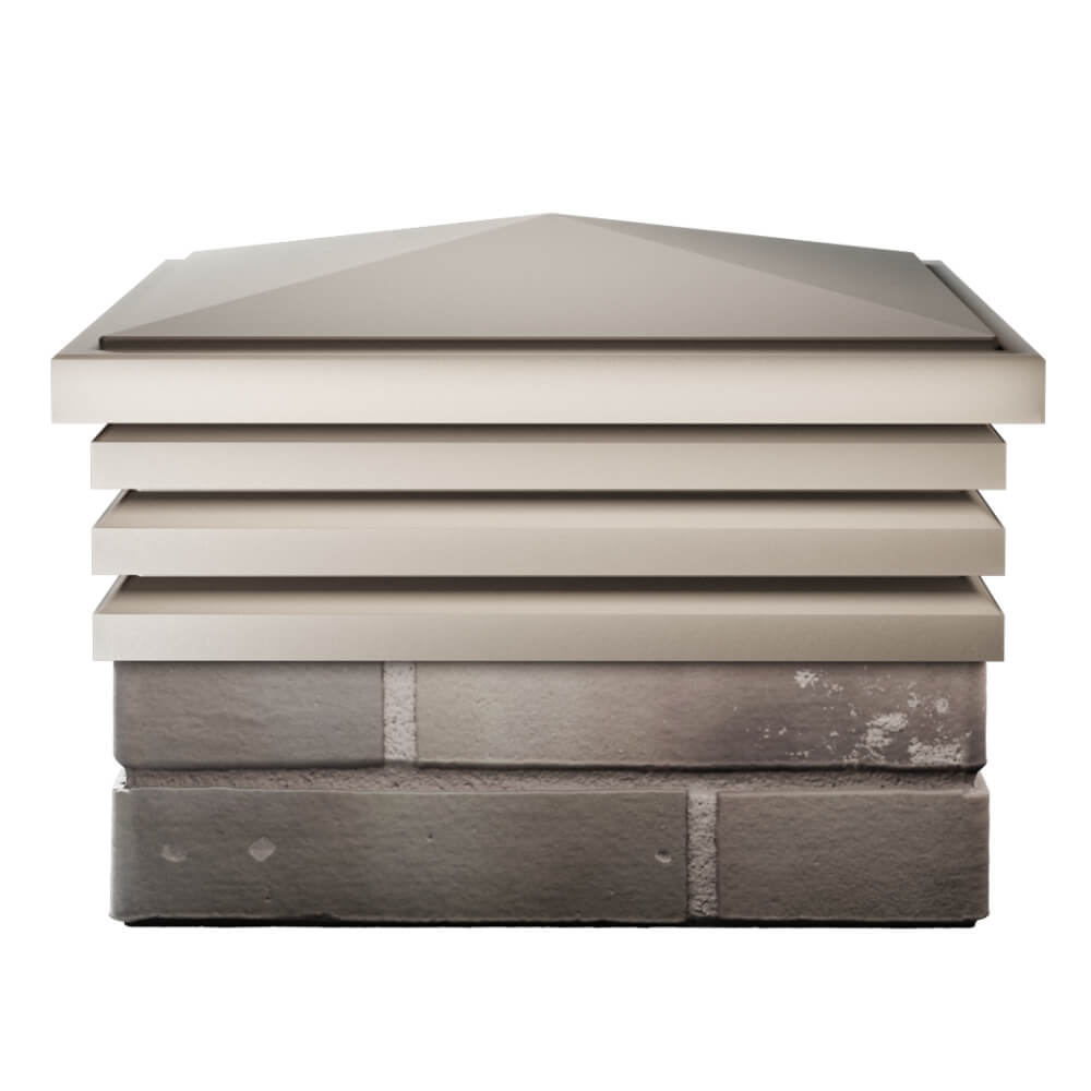 Колпак Zking Бона ХайТек Бежевый на столб 1.5х1.5 кирпича (385х385мм) Воскресенск фото