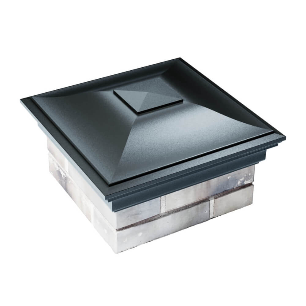 Колпак Zking Монблан Черный на столб 1.5х1.5 еврокирпича 0.7НФ (355х355мм) в Воскресенске фото