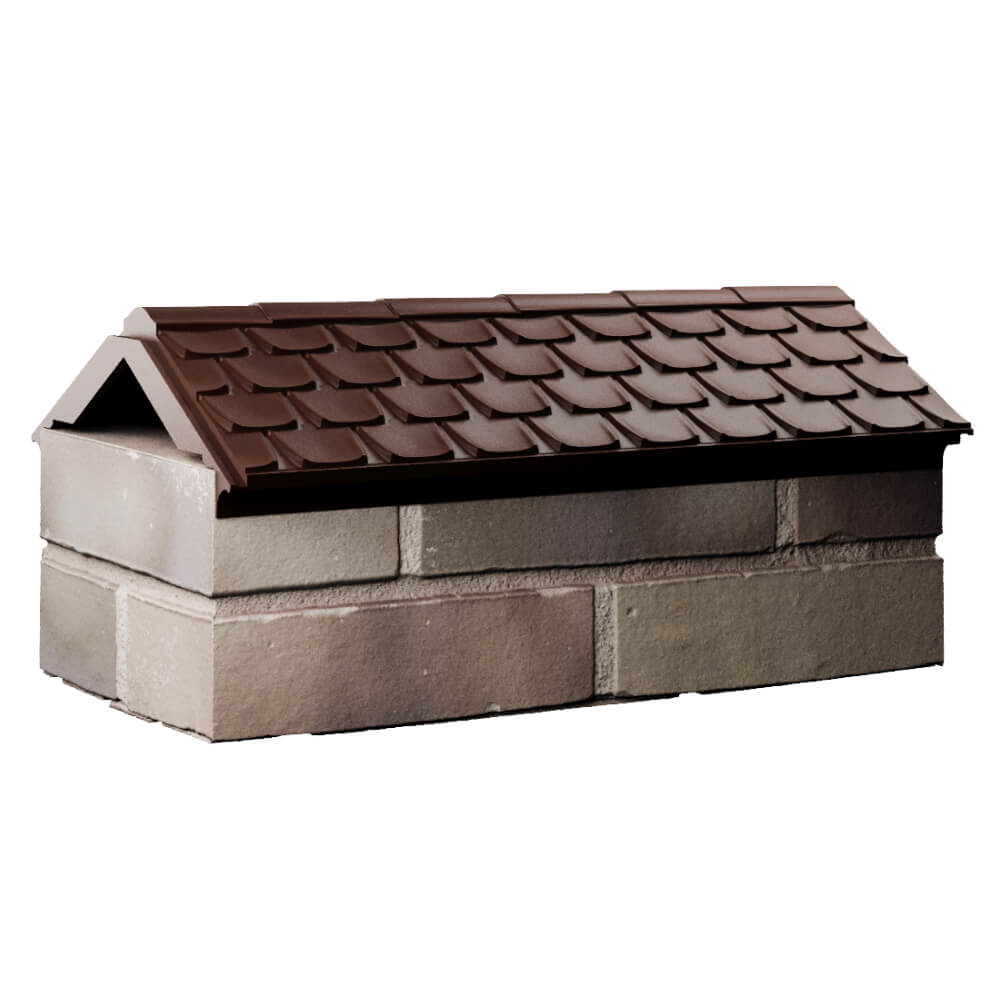 Парапет Zking Эльбрус Коричневый с посадкой на 1 кирпич (255мм) Воскресенск фото
